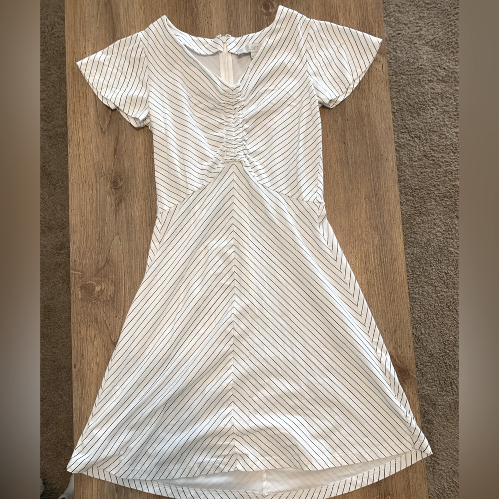 White flutter sleeve dress